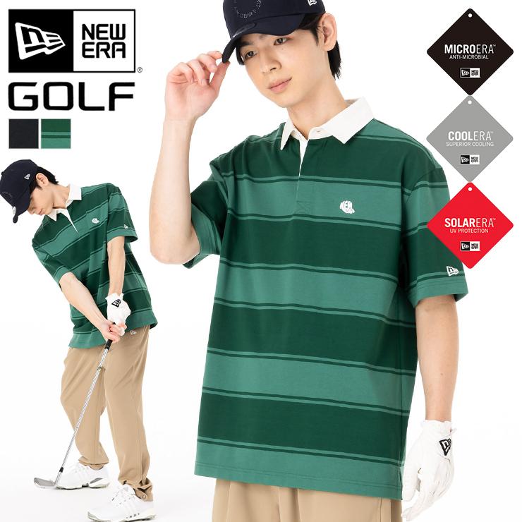 ニューエラゴルフ　ラグビーシャツ Mサイズ NEW ERA（ニューエラ） ニューエラゴルフ 半袖ラグビーシャツ 厚手