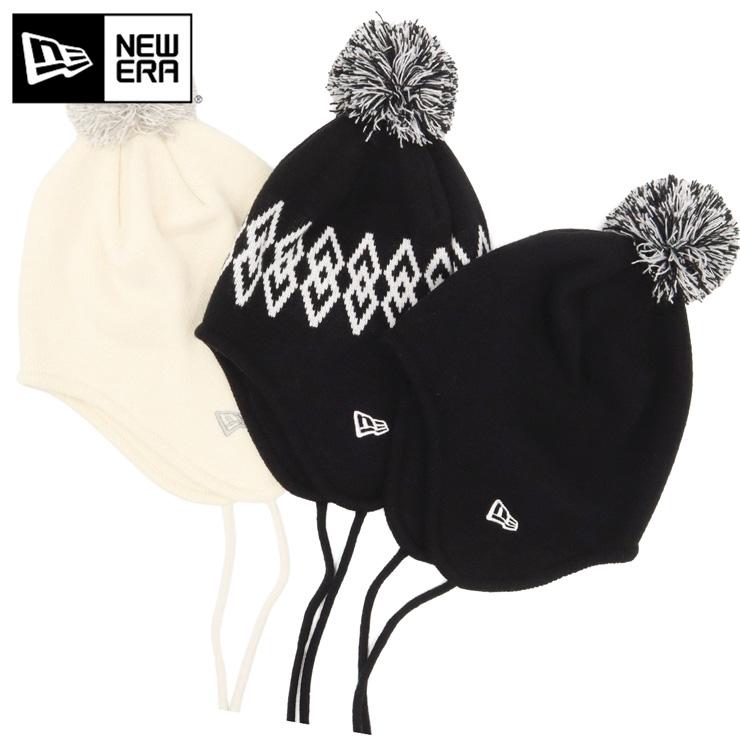 NEW ERA ニューエラ ポンポン付きニット帽 イヤーフラップ : ONSPOTZ