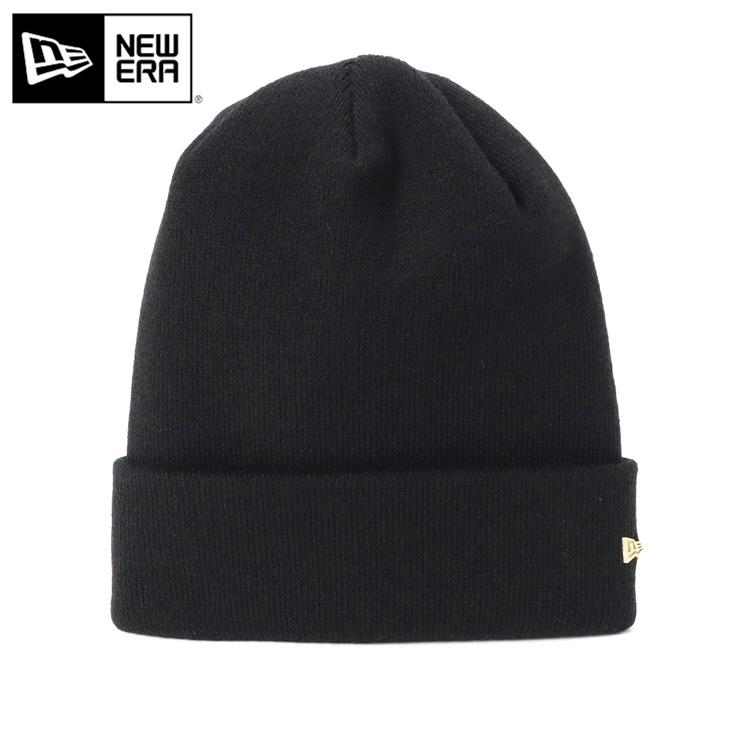 NEW ERA（ニューエラ） ニューエラニット帽 メタルフラッグ ロゴ 無地