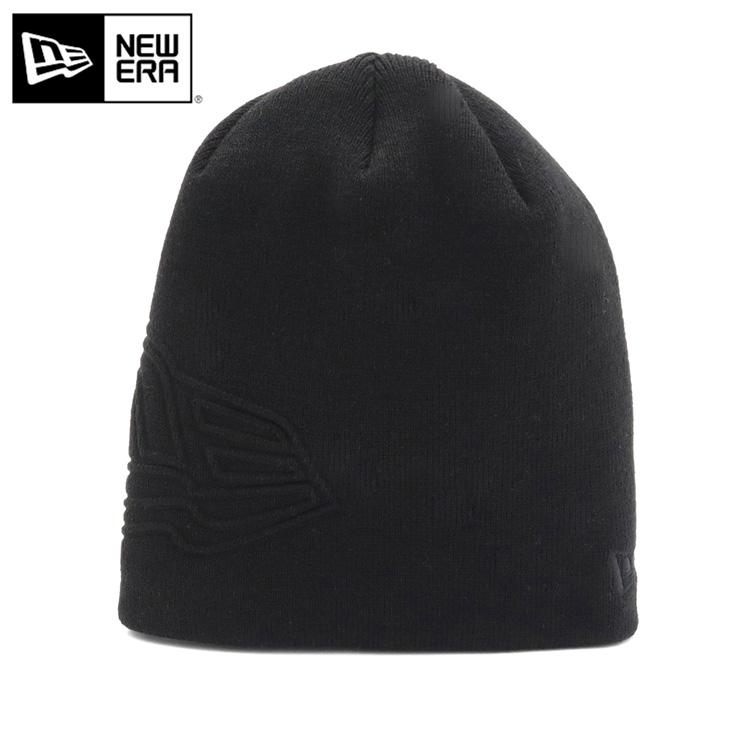 SHERMER ブラック ニット帽 即完売 ビーニー NEW ERA ニューエラ ニット帽ビーニー フラッグ ロゴ : ONSPOTZ