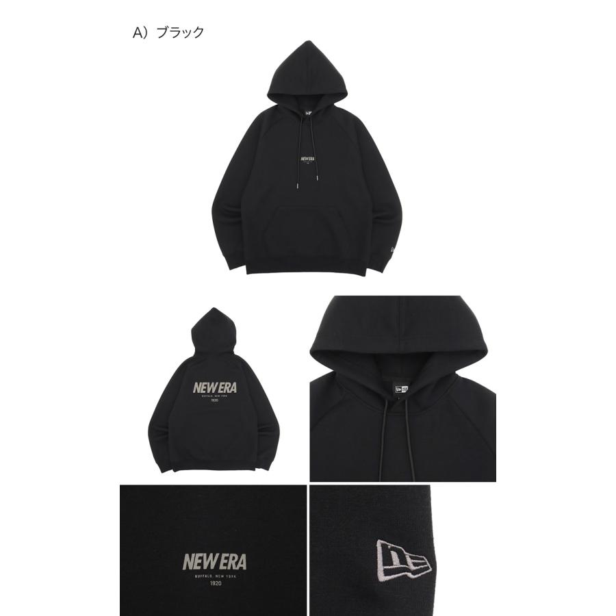NEW ERA ロゴプリント ブラックパーカー NEW ERA ニューエラ パーカー プルオーバー スウェット フーディー