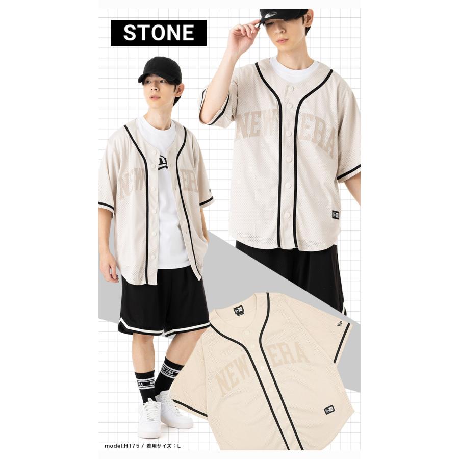 NEW ERA（ニューエラ） ベースボールシャツ 半袖 メッシュ : ONSPOTZ