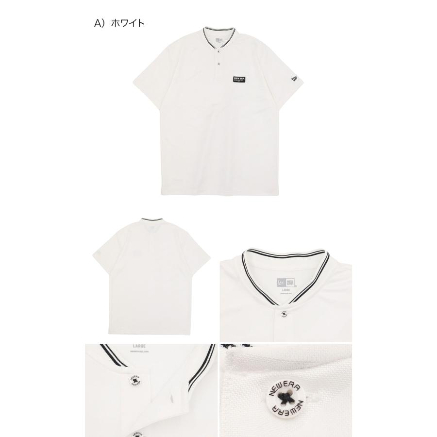 NEWERA GOLF 半袖 ショートカラーポロシャツ ホワイト Lサイズ NEW ERA（ニューエラ） ゴルフ 半袖ポロシャツ ショートカラー