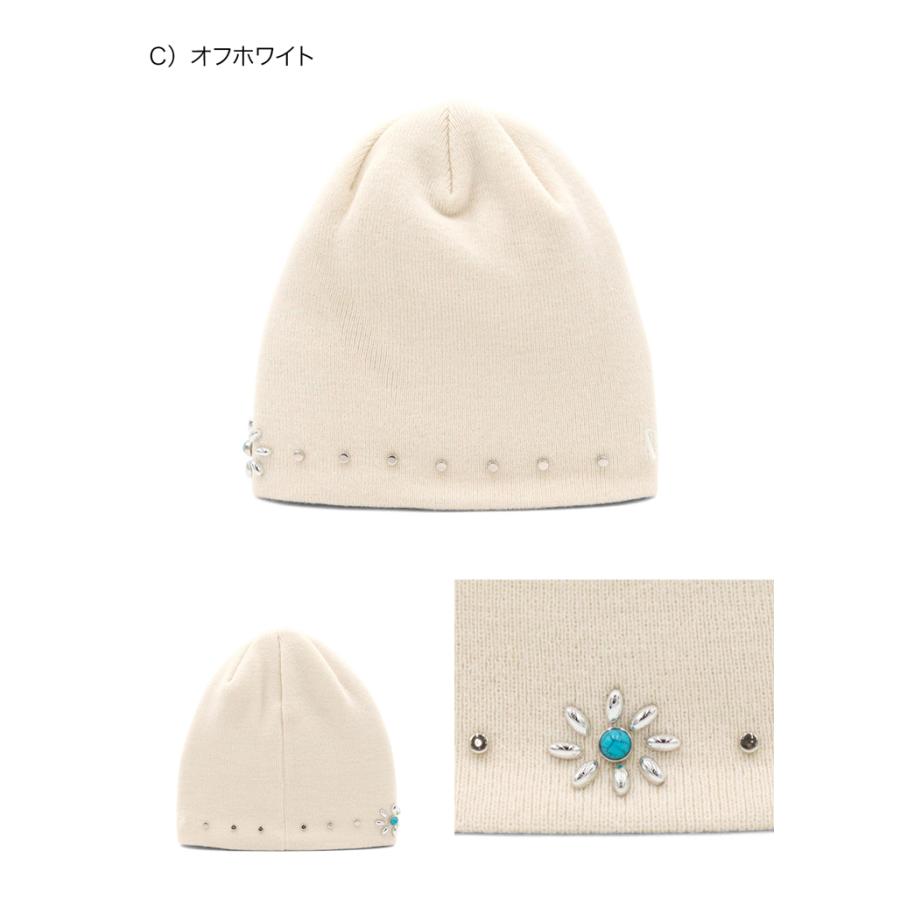 New Era® Rhinestone Beanie ニット帽 ホワイト NEW ERA（ニューエラ） ニット帽 ビーニー スタッズ : ONSPOTZ Yahoo