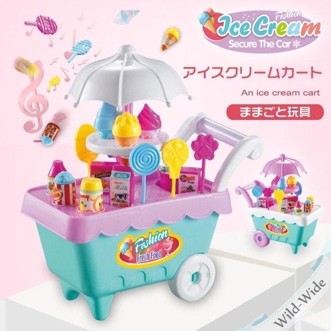 アイスクリームカート アイスクリーム屋さん お店屋さんごっこ お菓子屋さんままごと 知育玩具 19点セット 子ども キッズ 誕生日 プレゼント カプリコーン 通販 Yahoo ショッピング