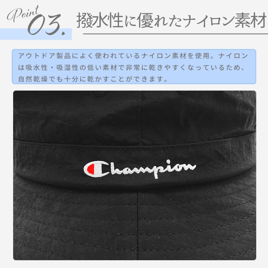 チャンピオン アドベンチャーハット レディース メンズ Champion 紐付き あご紐 消臭 抗菌 バケハ 帽子 バケットハット ハット 187-0171｜capsule091｜06