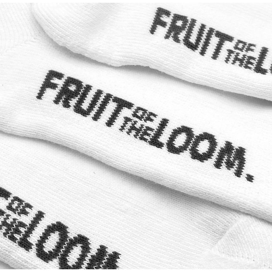 ラインソックス 靴下 3足セット 3足 フルーツオブザルーム ソックス FRUIT OF THE LOOM 25cm-27cm ミドル ロゴ アメリブライン クルー丈 ハイソックス｜capsule091｜18