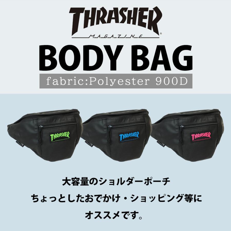 ポーチ メンズ ショルダーバッグ THRASHER レディース スラッシャー バッグ ポーチ ウエストバッグ 斜めがけ 小さめ お出かけ ポーチ ボディバッグ | THRASHER | 01