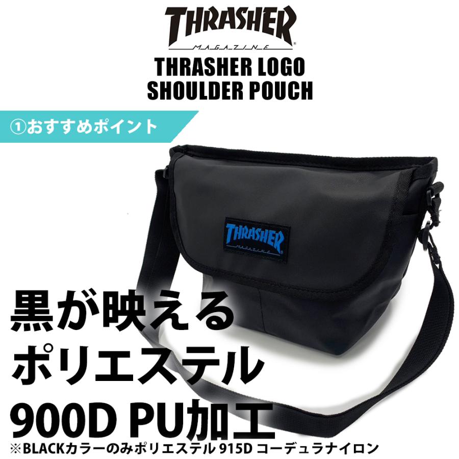 ショルダーバッグ メンズ スラッシャー THRASHER ポーチ ショルダー 肩掛け お出かけ ウエストポーチ ウエストバッグ メッセンジャーバッグ ミニバッグ ブランド | THRASHER | 03