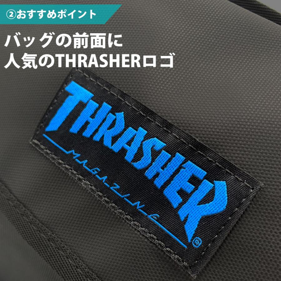 ショルダーバッグ メンズ スラッシャー THRASHER ポーチ ショルダー 肩掛け お出かけ ウエストポーチ ウエストバッグ メッセンジャーバッグ ミニバッグ ブランド | THRASHER | 04