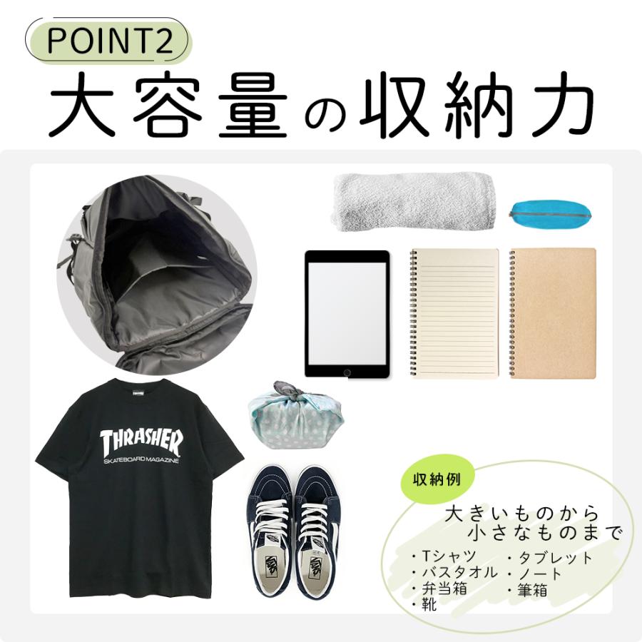 リュック 通学 大容量 37L THRASHER 特典つき スラッシャー 撥水 タフ 通勤 メンズ レディース 黒 男子 女子 丈夫 おしゃれ ブランド thrasher317-TH-Q | THRASHER | 03