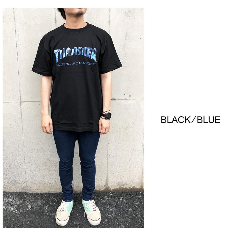  THRASHER コラボ シャツ XL ブラック/ブルー THRASHER（スラッシャー） Tシャツ メンズ レディース マグ タイダイ