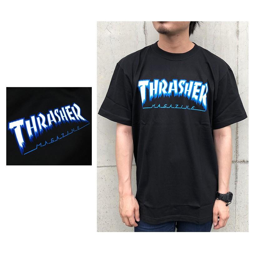 スラッシャー Ｔシャツ メンズ レディース THRASHER ブランド ICE アイス 半袖 ロゴ ブラック ホワイト LOGO TEE TH81226｜capsule091｜03