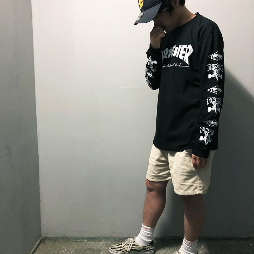 Supreme Thrasher ロングスリーブTシャツ L ブラック Buy Supreme x Thrasher Multi Logo Long-Sleeve Tee 'Black