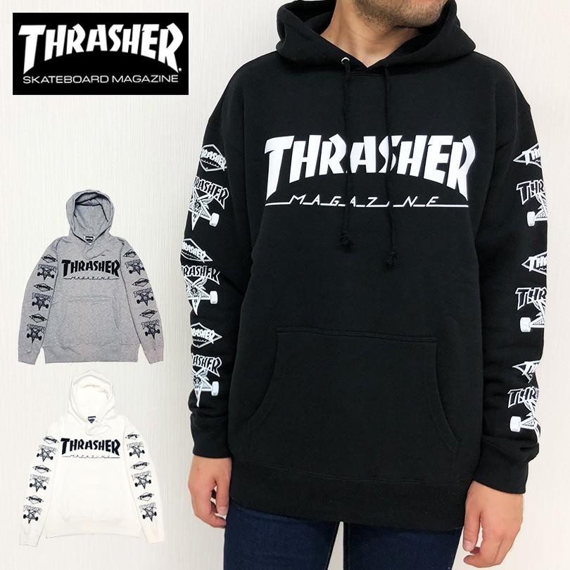 超格安価格 スラッシャー パーカー Thrasher 送料無料 マルチロゴ Multi Logo Hoodie プルオーバー ブラック ホワイト グレー トップス メンズ レディース アウター Umb Digital