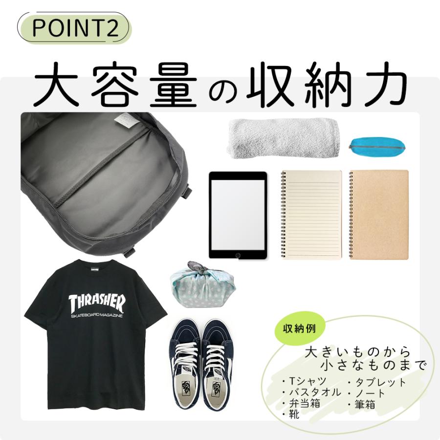 特典つき リュック 通学 スラッシャー メンズ レディース 大容量 30L THRASHER 男子 女子 中学生 高校生 部活 入学 大学生 ブランド 修学旅行 2泊3日 THR-282 | THRASHER | 02
