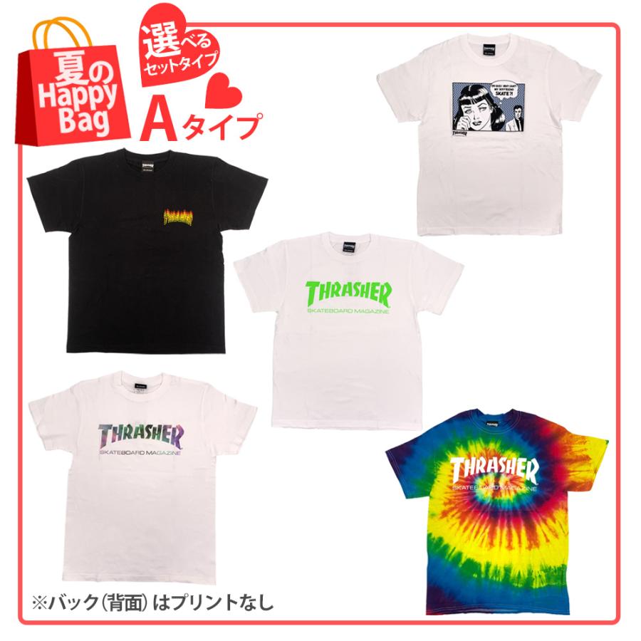 Tシャツ 5枚セット THRASHER スラッシャー 夏のハッピーバッグ 福袋 2024 5枚入り Mサイズ限定 メンズ レディース アパレル まとめ買い 5枚組 お買い得 SALE | THRASHER | 03