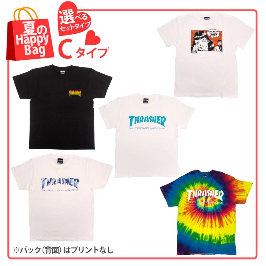 Tシャツ 5枚セット THRASHER スラッシャー 夏のハッピーバッグ 福袋 2024 5枚入り Mサイズ限定 メンズ レディース アパレル まとめ買い 5枚組 お買い得 SALE | THRASHER | 05