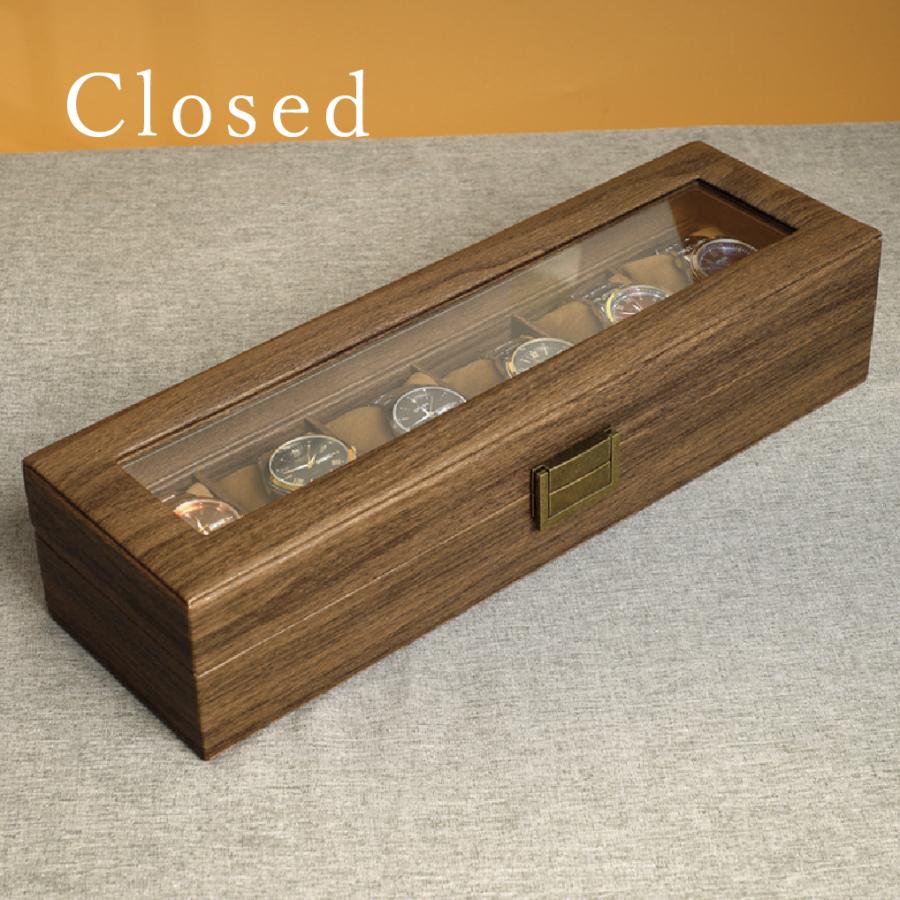腕時計ケース 6本用 木目調 腕時計 時計ケース 時計 高級 収納 保管 レザー 時計 革 メンズ クラシック |  | 08