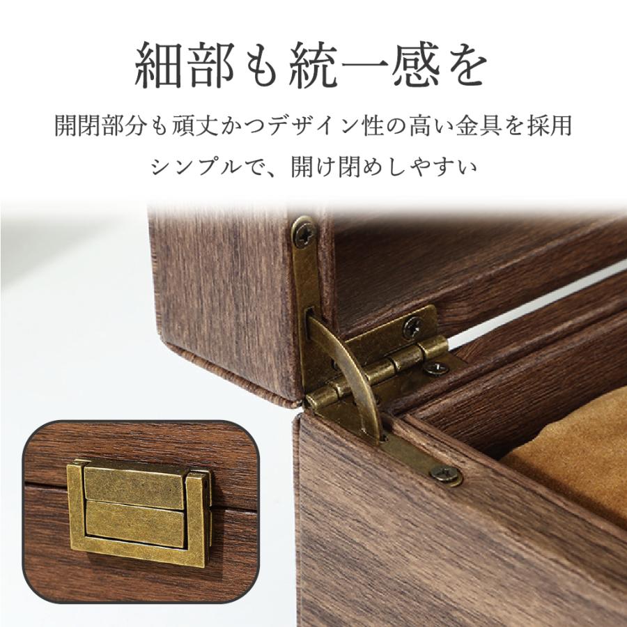 腕時計ケース 6本用 木目調 腕時計 時計ケース 時計 高級 収納 保管 レザー 時計 革 メンズ クラシック |  | 05
