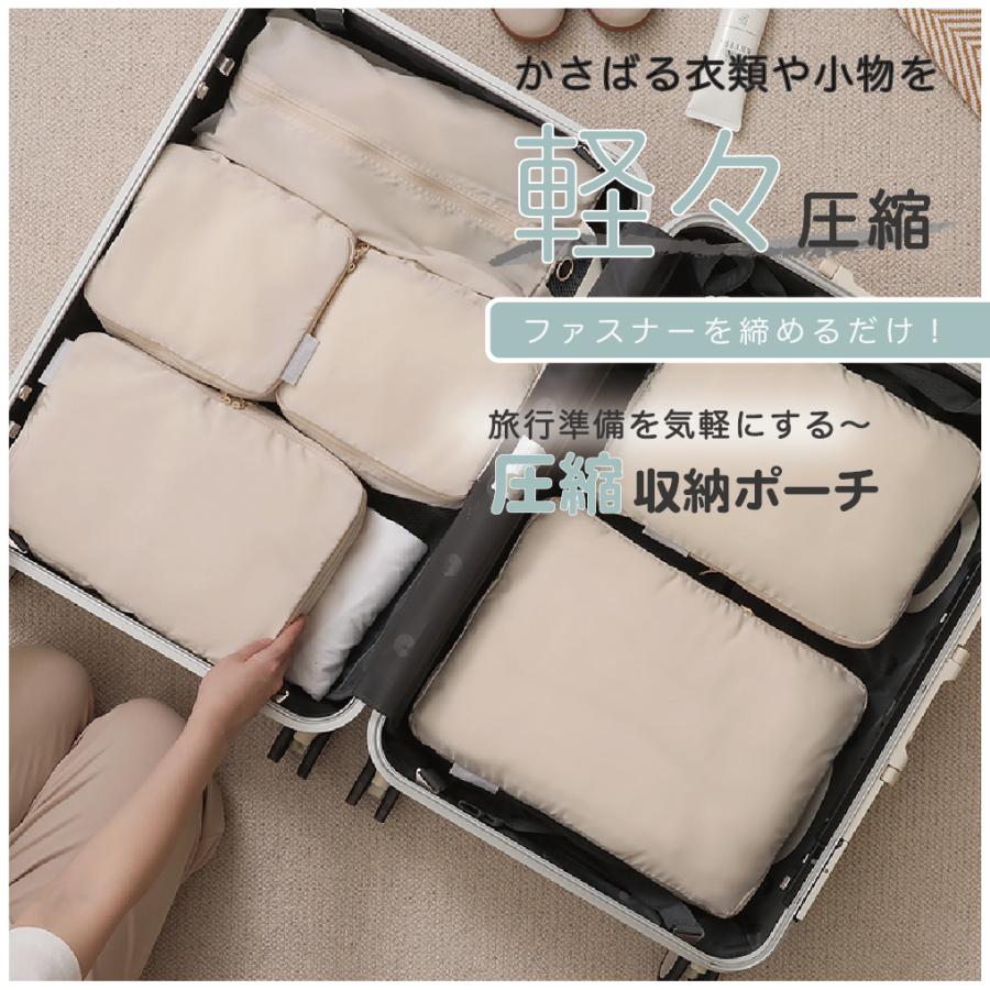 トラベルポーチ 旅行用 圧縮 収納 かばん 圧縮バック 圧縮袋 軽量 服 整理 旅行ポーチ コンパクト 母の日 |  | 04