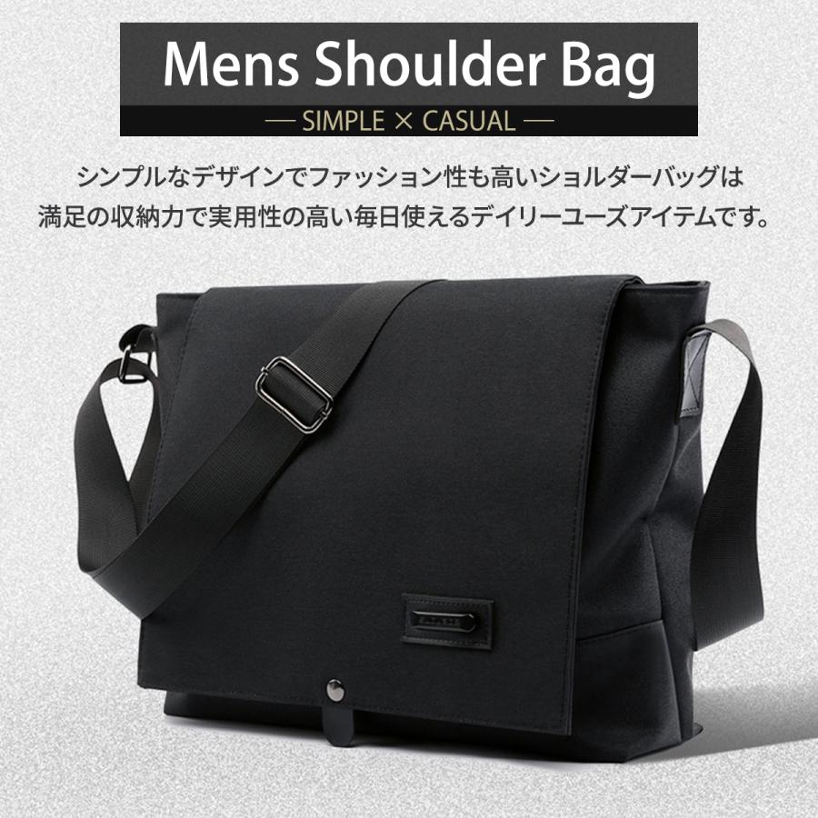 ショルダーバッグ メッセンジャーバッグ メンズ ボディバッグ 大きめ 斜めがけ 帆布 キャンバス地 軽量 A4 肩掛け カジュアル 母の日 |  | 03