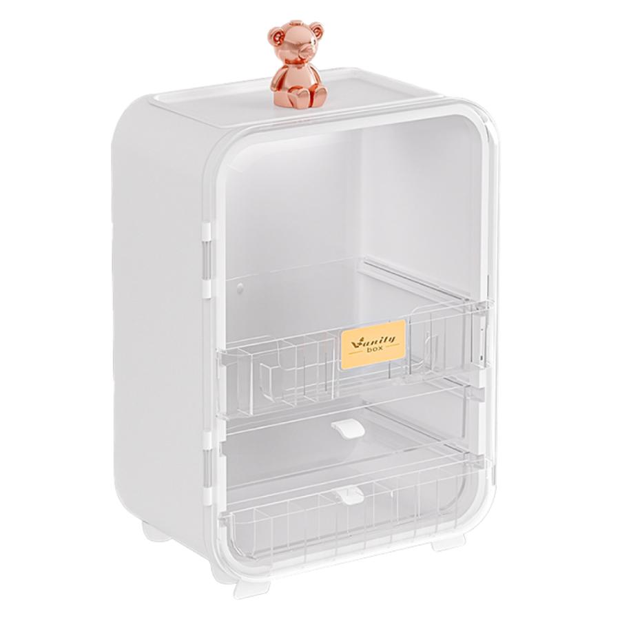 メイクボックス LEDライト付き ミラー付き メイクケース 持ち運び 大容量 化粧箱 化粧ボックス コスメボックス 引き出し 扉 化粧品収納 母の日 |  | 01