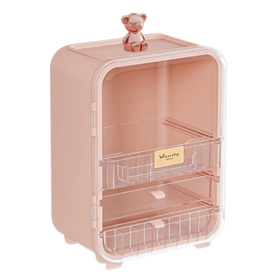 メイクボックス LEDライト付き ミラー付き メイクケース 持ち運び 大容量 化粧箱 化粧ボックス コスメボックス 引き出し 扉 化粧品収納 母の日 |  | 02