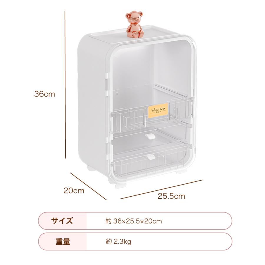 メイクボックス LEDライト付き ミラー付き メイクケース 持ち運び 大容量 化粧箱 化粧ボックス コスメボックス 引き出し 扉 化粧品収納 母の日 |  | 12