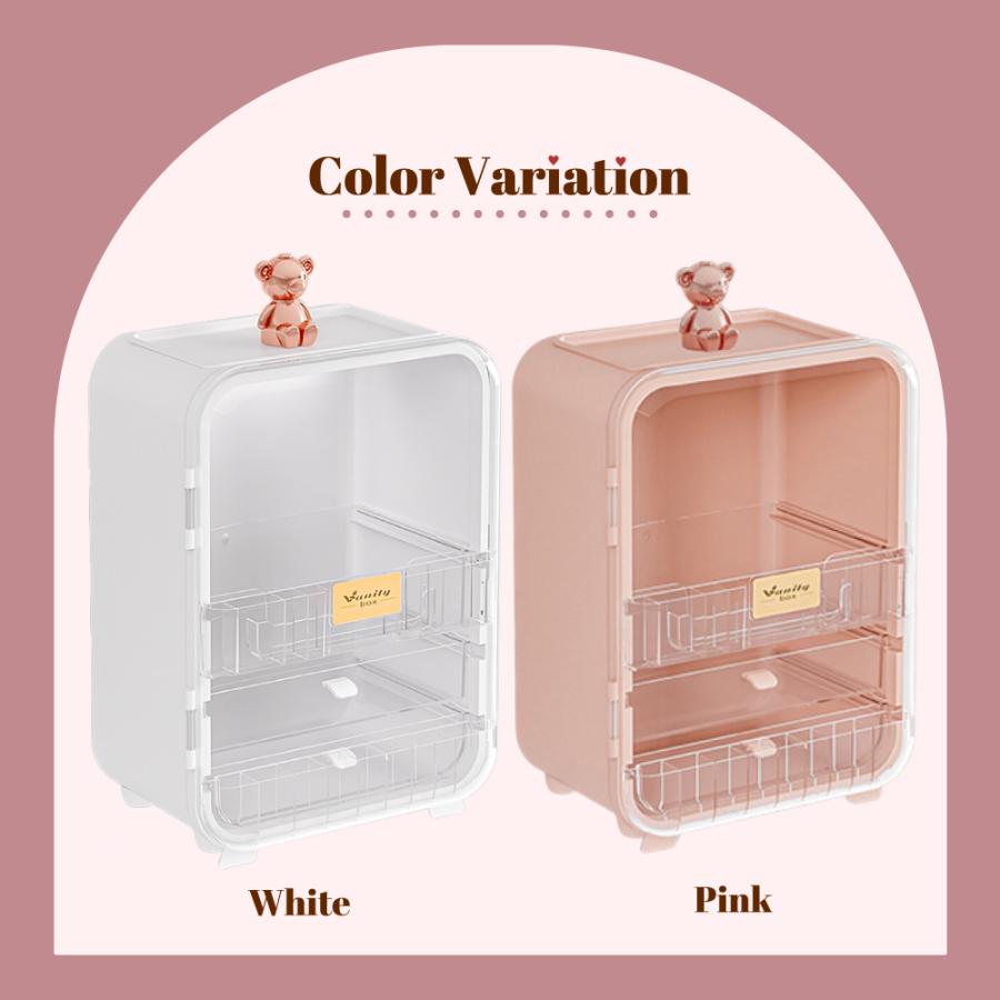 メイクボックス LEDライト付き ミラー付き メイクケース 持ち運び 大容量 化粧箱 化粧ボックス コスメボックス 引き出し 扉 化粧品収納 母の日 |  | 11