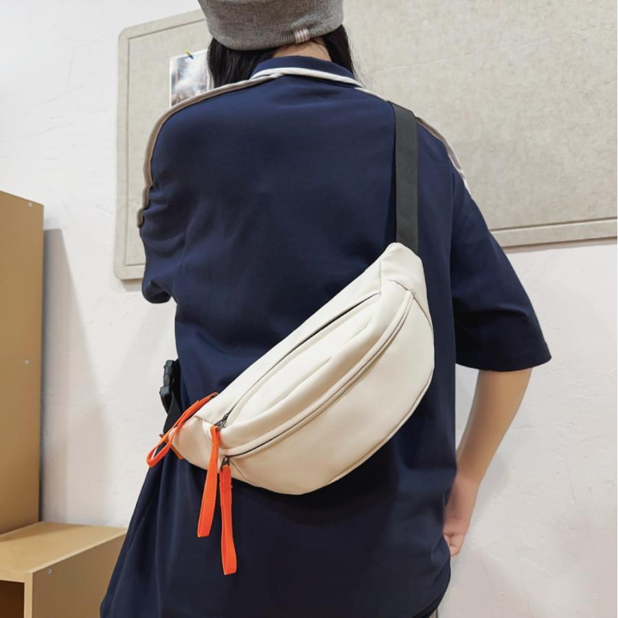 ボディバッグ ウエストポーチ レディース メンズ 軽量 ショルダーバッグ 斜めがけ 肩掛け 韓国 無地 |  | 12