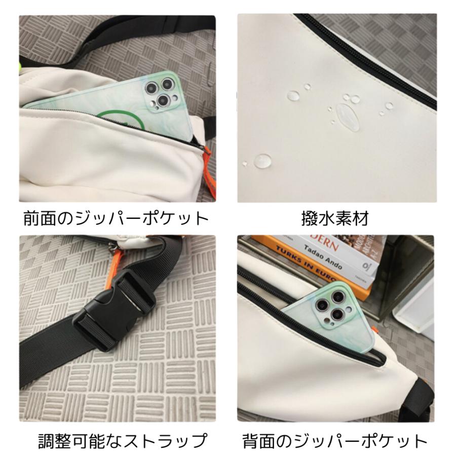 ボディバッグ ウエストポーチ レディース メンズ 軽量 ショルダーバッグ 斜めがけ 肩掛け 韓国 無地 |  | 04