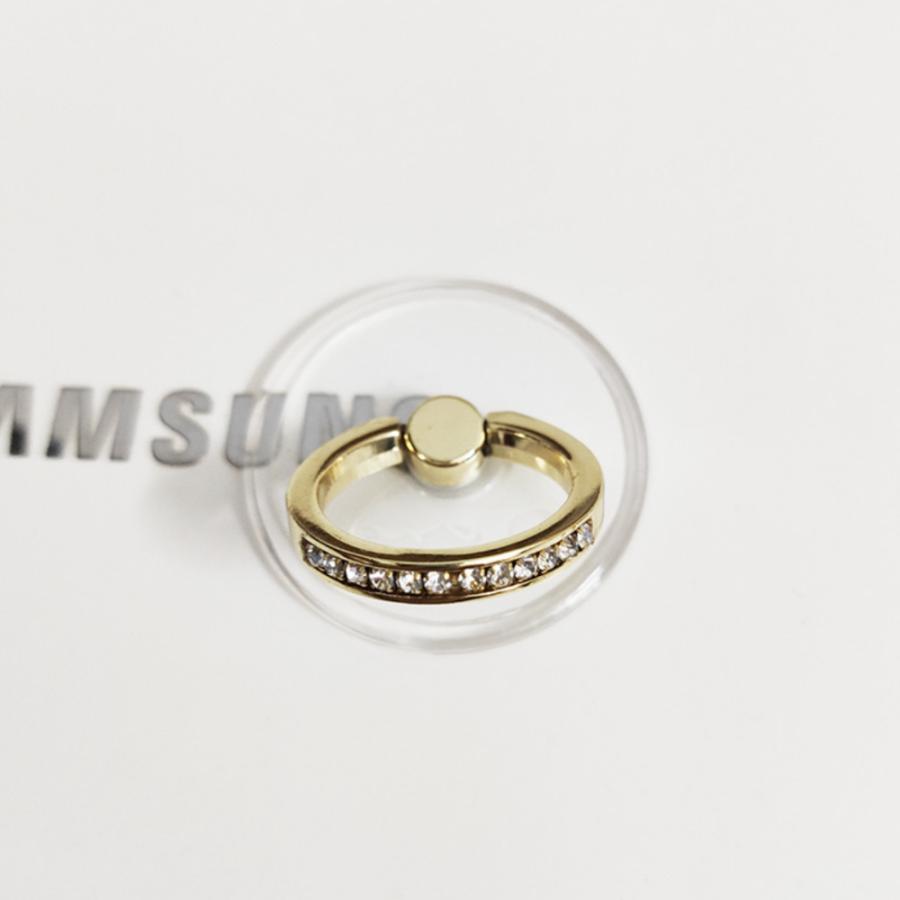 バンカーリング スマホリング クリア 透明 ストーン 指輪 おしゃれ かわいい 360度回転 落下防止 レディース 丸 長方形 ラウンド スクエア 落下防止 スマホ | iPhone | 13