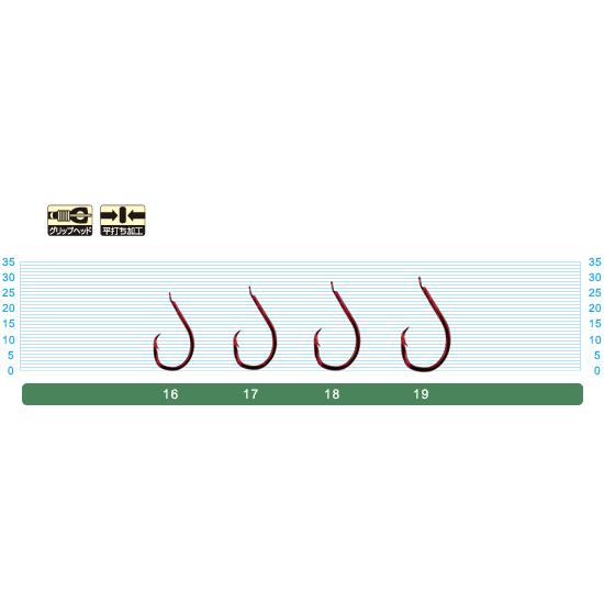 Owner OH Red Hook No. 16590 Fishing Hook - Size 16, Special Design For Secure Hooking