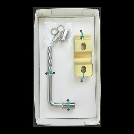 中型リール用＞ロッドクランプ Vブロック2点止め ナット