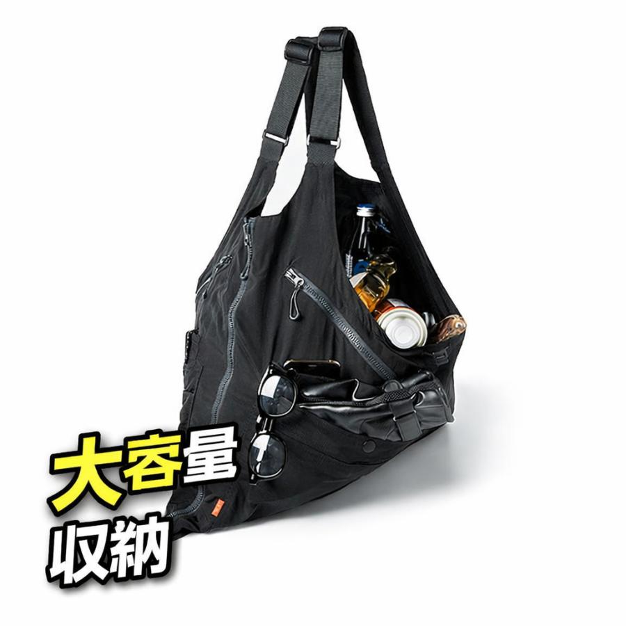 タクティカルベスト メンズ 2WAY バッグ 変形 手ぶら 大容量 多収納