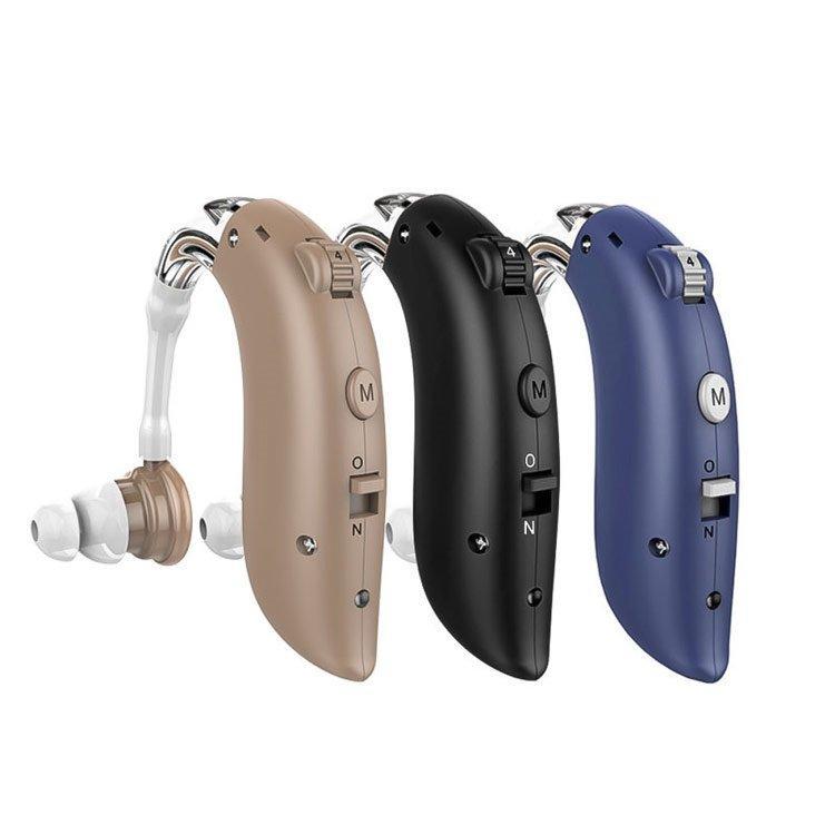 耳掛け式 集音器 補聴器型 充電式 軽量 デジタル 騒音抑制 ハウリング