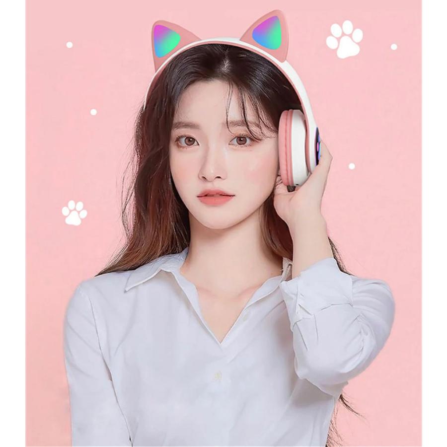 ネコミミヘッドホン ゲーミングヘッドホン 61OxbOMGYkL.jpg_BO30,255,255,