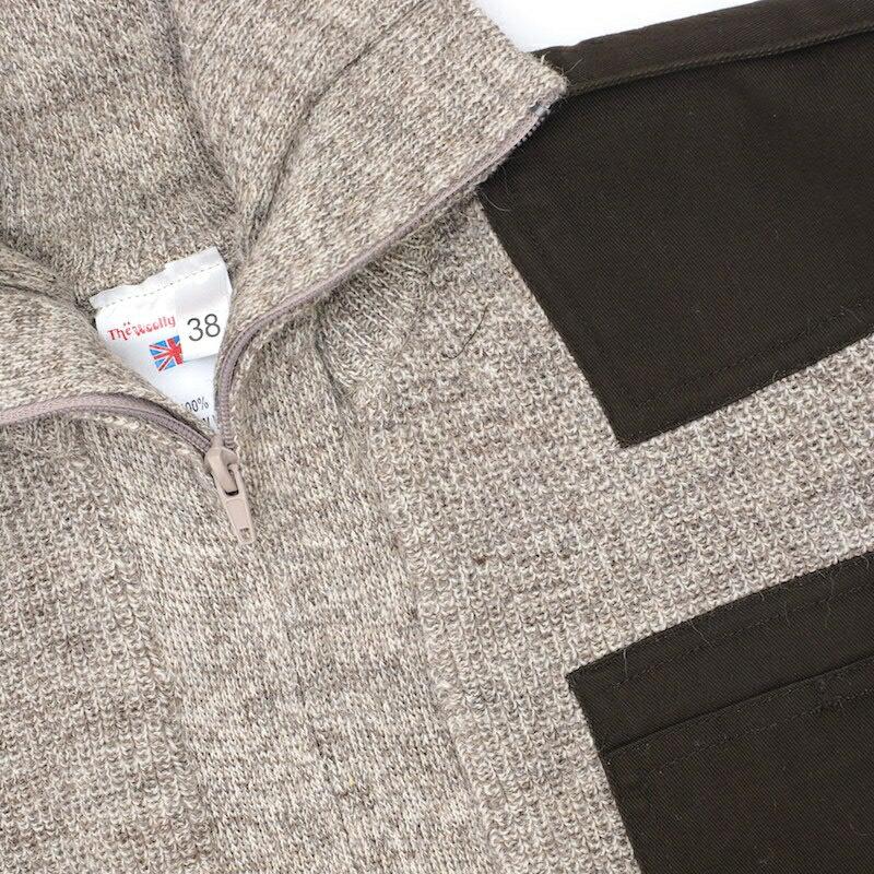 KEMPTON Woolly Pully フロントジップセーター [ブラウン KEMPTON Woolly Pully フロントジップセーター [ブラウン