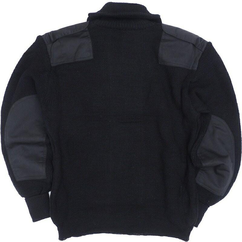 KEMPTON Woolly Pully フロントジップセーター [ブラック 