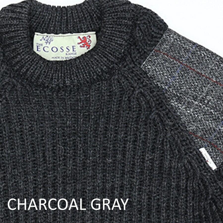 KEMPTON（ケンプトン）NIFFI SERIES HARRIS TWEED HUNTING SWEATER [DARK GRAY][DERBY TWEED][CHARCOAL GRAY]