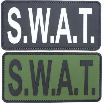 5ive Star Gear (ファイブスターギア) ミリタリー ラバーパッチ S.W.A.T. 6インチX3インチ MORALE PATCH [2色][フック付き]｜captaintoms