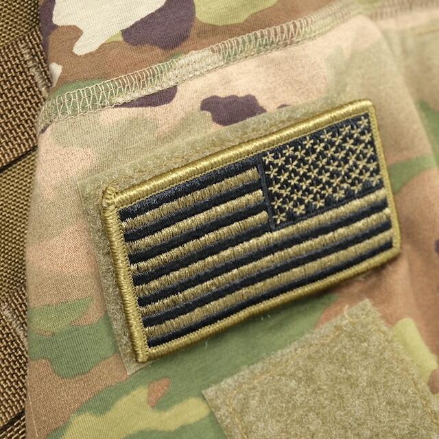 Military Patch（ミリタリーパッチ）米軍放出品 US フラッグ リバース