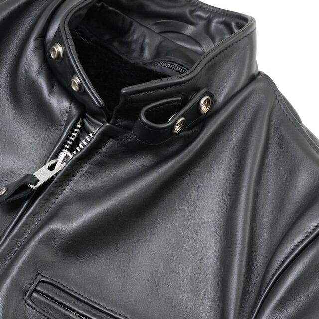 schott ナイロン シングル ライダースジャケット キルティング S 黒 SCHOTT(ショット) Nylon single rider jacket ナイロン シングル