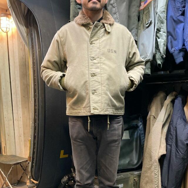 HOUSTON（ヒューストン） N-1デッキジャケット ユーズドモデル [NAVY