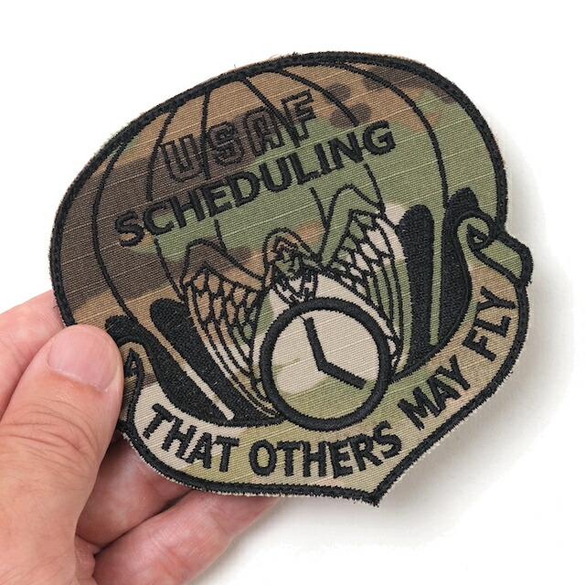 ミリタリーパッチセット多数 Military Patch（ミリタリーパッチ）USAF SCHEDULING [2色][フック付き