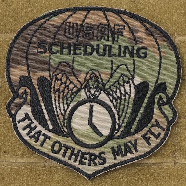 Military Patch（ミリタリーパッチ）USAF SCHEDULING [2色][フック付き