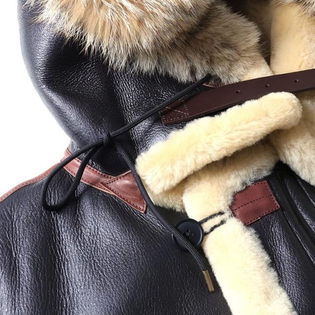 HOUSTON（ヒューストン） MOUTON B-7 JACKET [BROWN]の画像