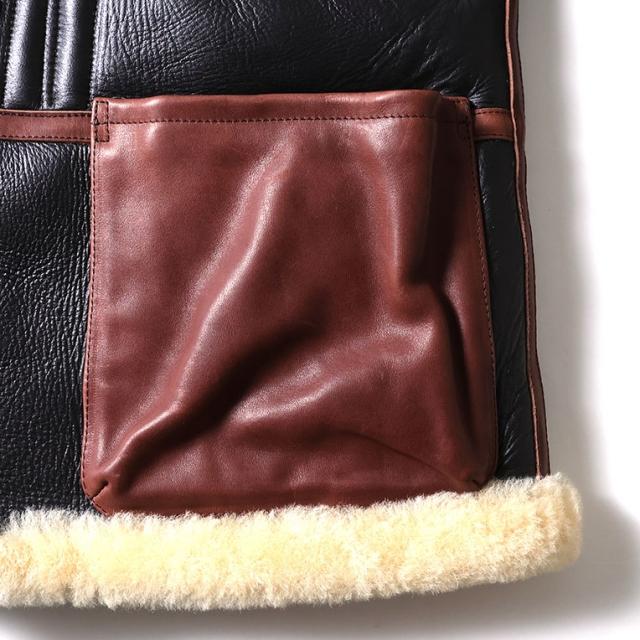 HOUSTON（ヒューストン） MOUTON B-7 JACKET [BROWN]の画像