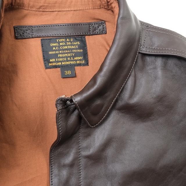 MORGAN MEMPHIS BELLE（モーガン メンフィスベル）TYPE A-2 HORSEHIDE SEAL BROWN マーク無し [MG-701-DK-WO/M]【中田商店】の画像